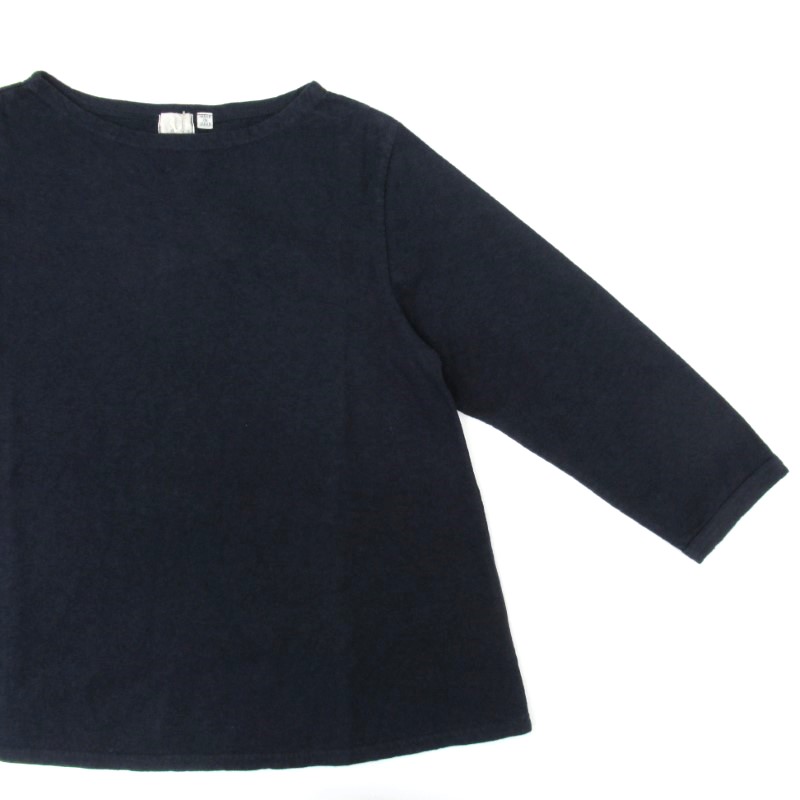 DAYS Aラインボートネック7分袖Tシャツ    NV218/43078 【日本製】